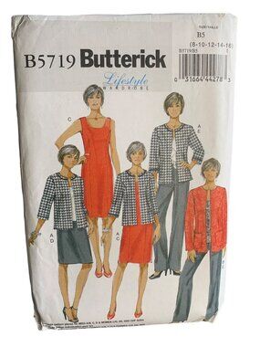 Butterick Jacket Dress Skirt Pants Sewing Pattern Size 8 10 12 14 16 B5719 Uncut